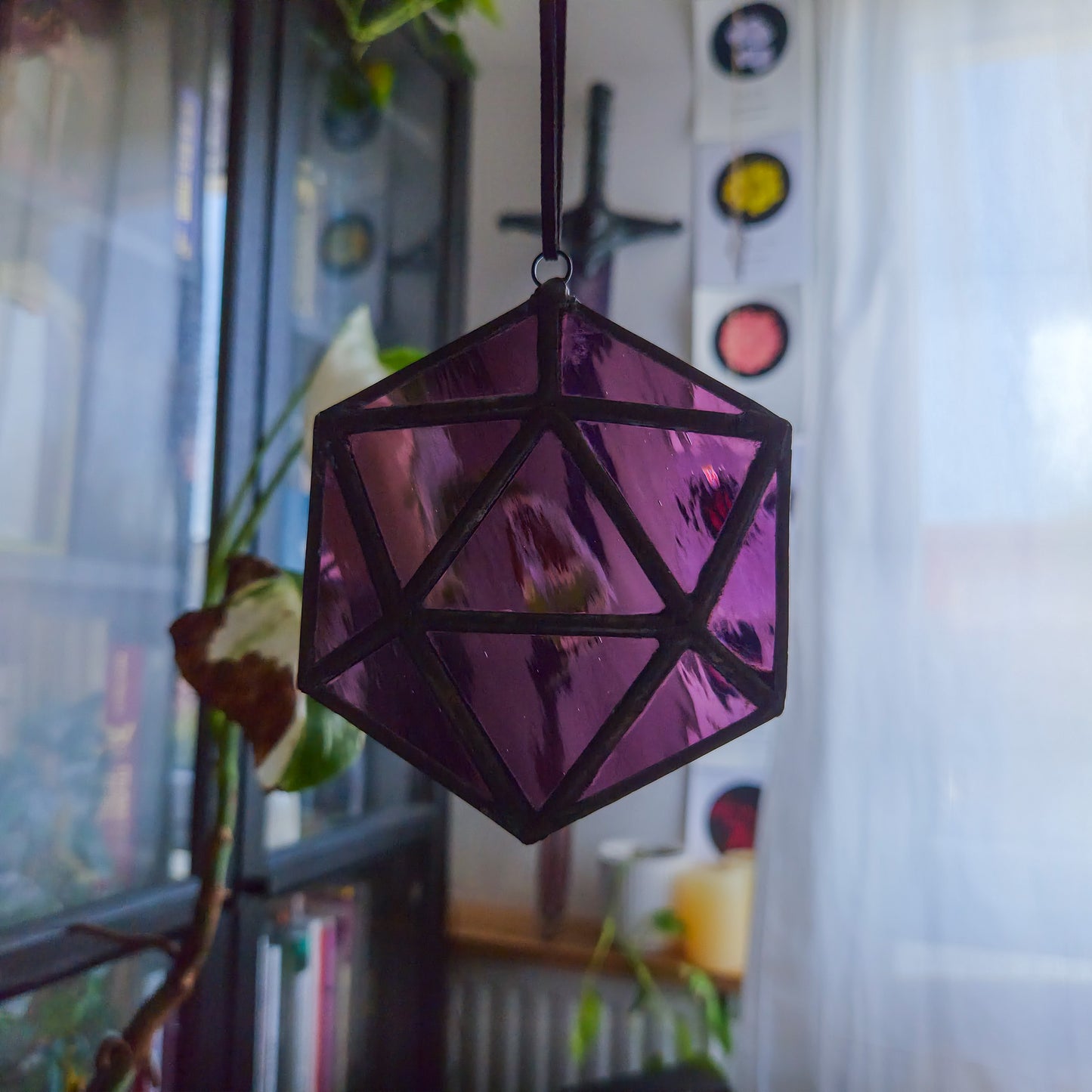 D20 Pourpre - Vitrail Tiffany