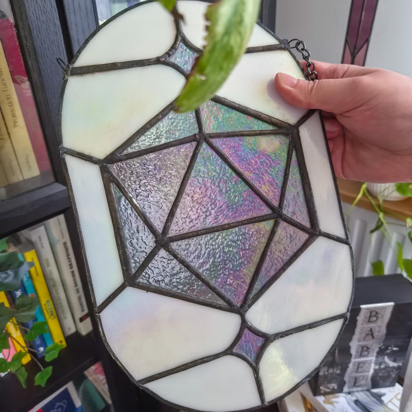 D20 Encadré Nacré - Vitrail Tiffany