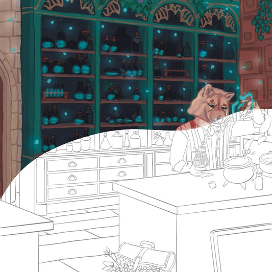 Matcha's Shop - Page de coloriage