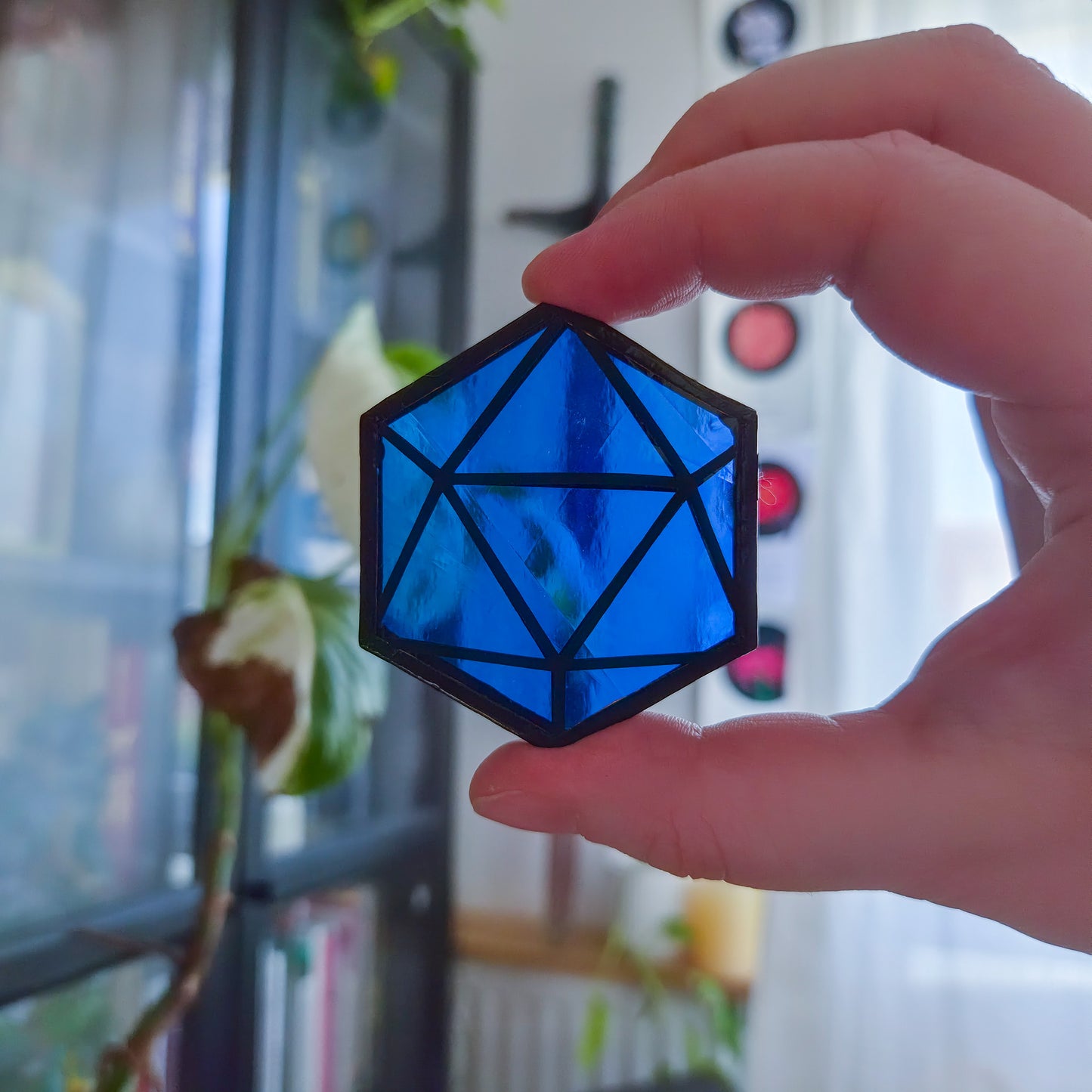 Token Bleu Électrique - Vitrail Tiffany