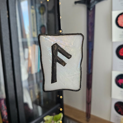 Rune Ansuz, La Parole - Vitrail Tiffany