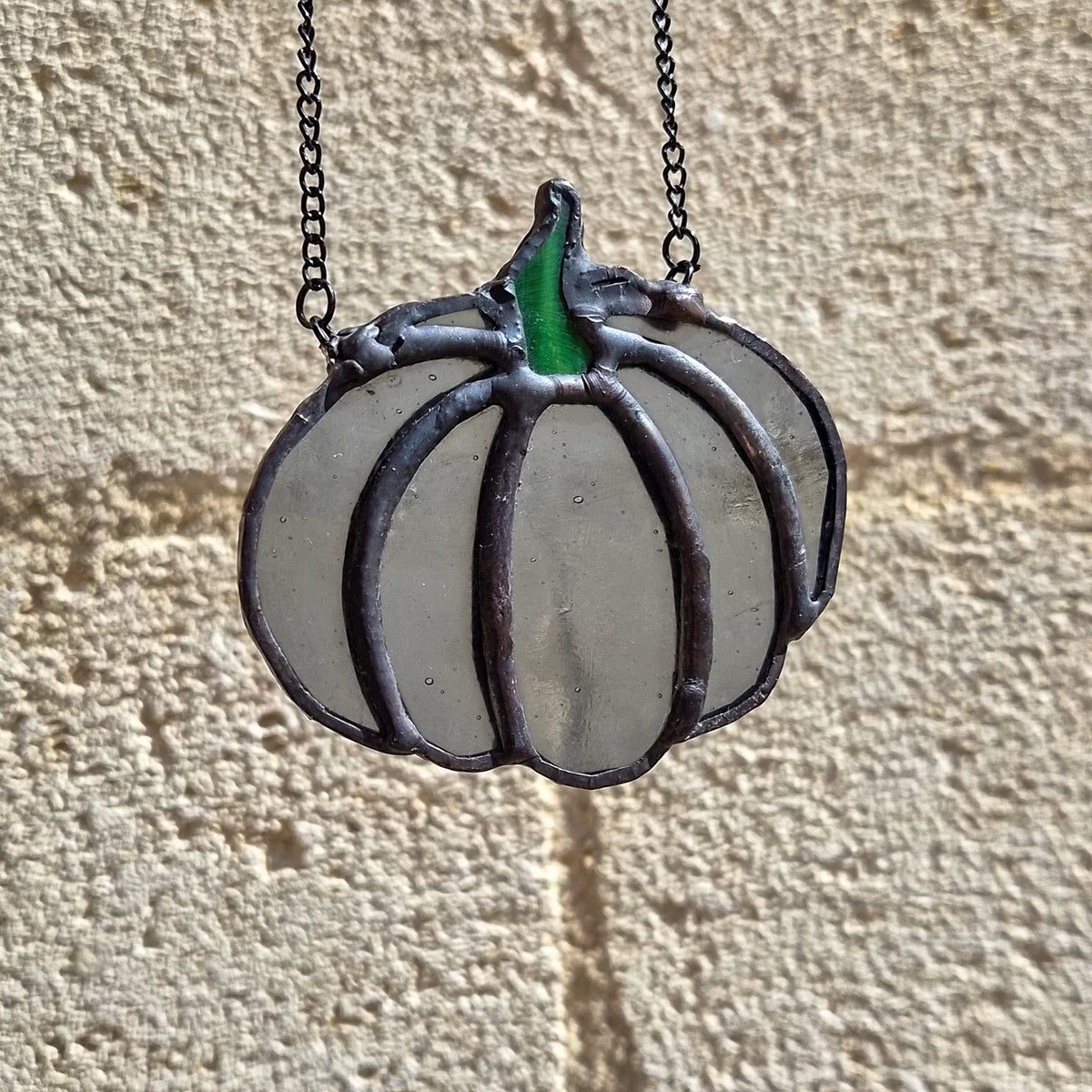 Citrouille Grise - Vitrail Tiffany, détail