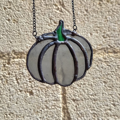 Citrouille Grise - Vitrail Tiffany, détail