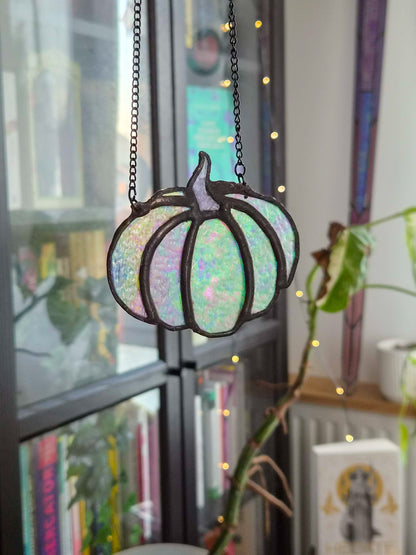 Citrouille - Petit format - Iridescent - Vitrail Tiffany