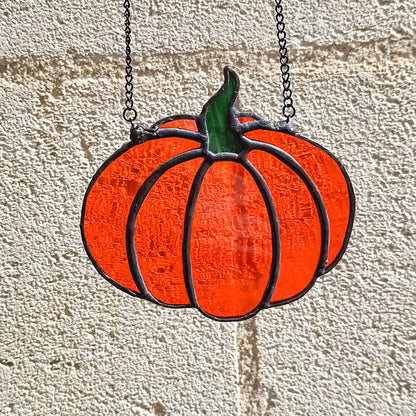 Citrouille Orange - Vitrail Tiffany