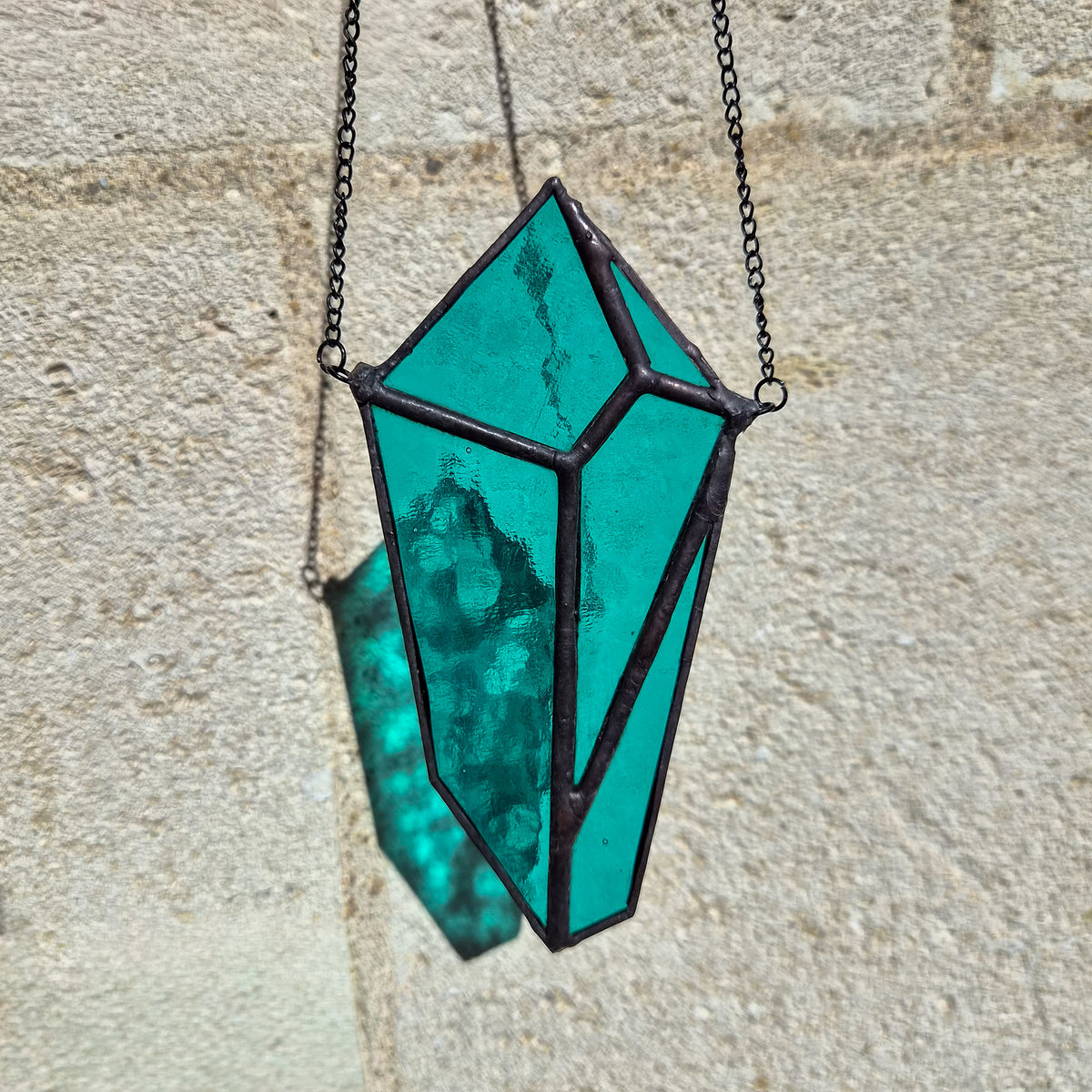 Cristal turquoise - Vitrail Tiffany