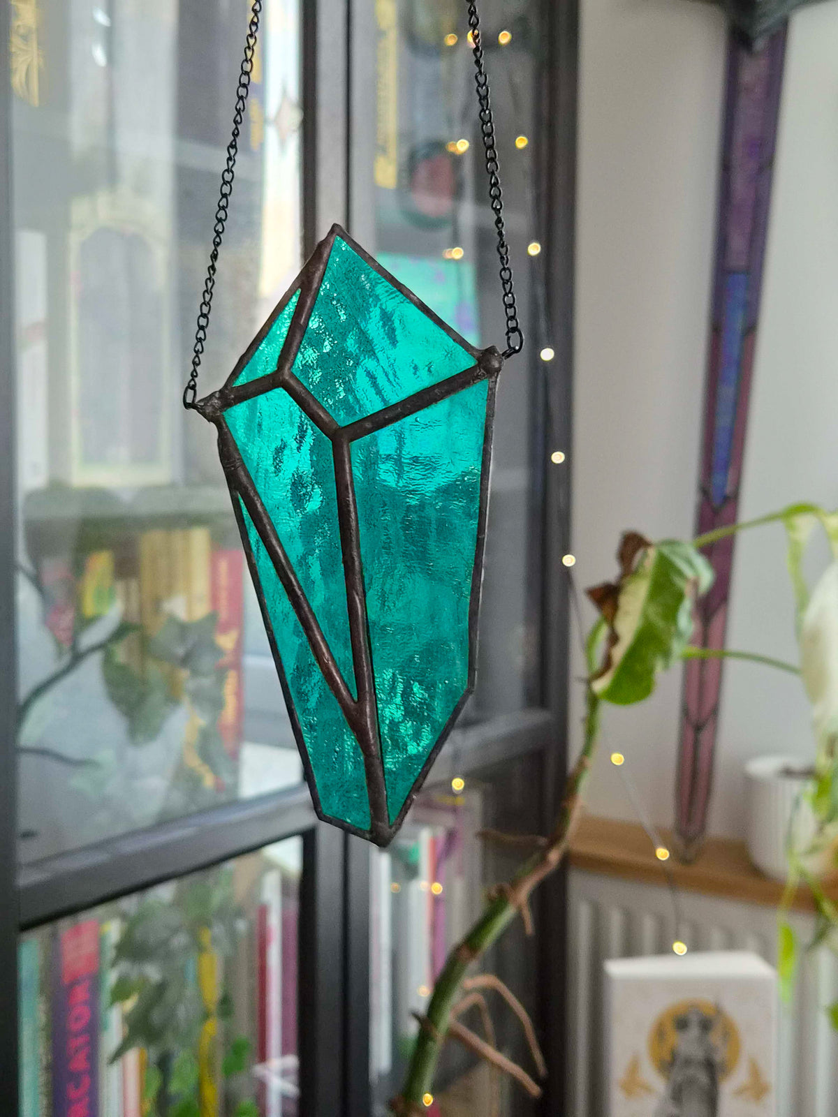 Cristal turquoise - Vitrail Tiffany