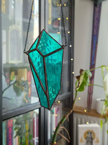 Cristal turquoise - Vitrail Tiffany