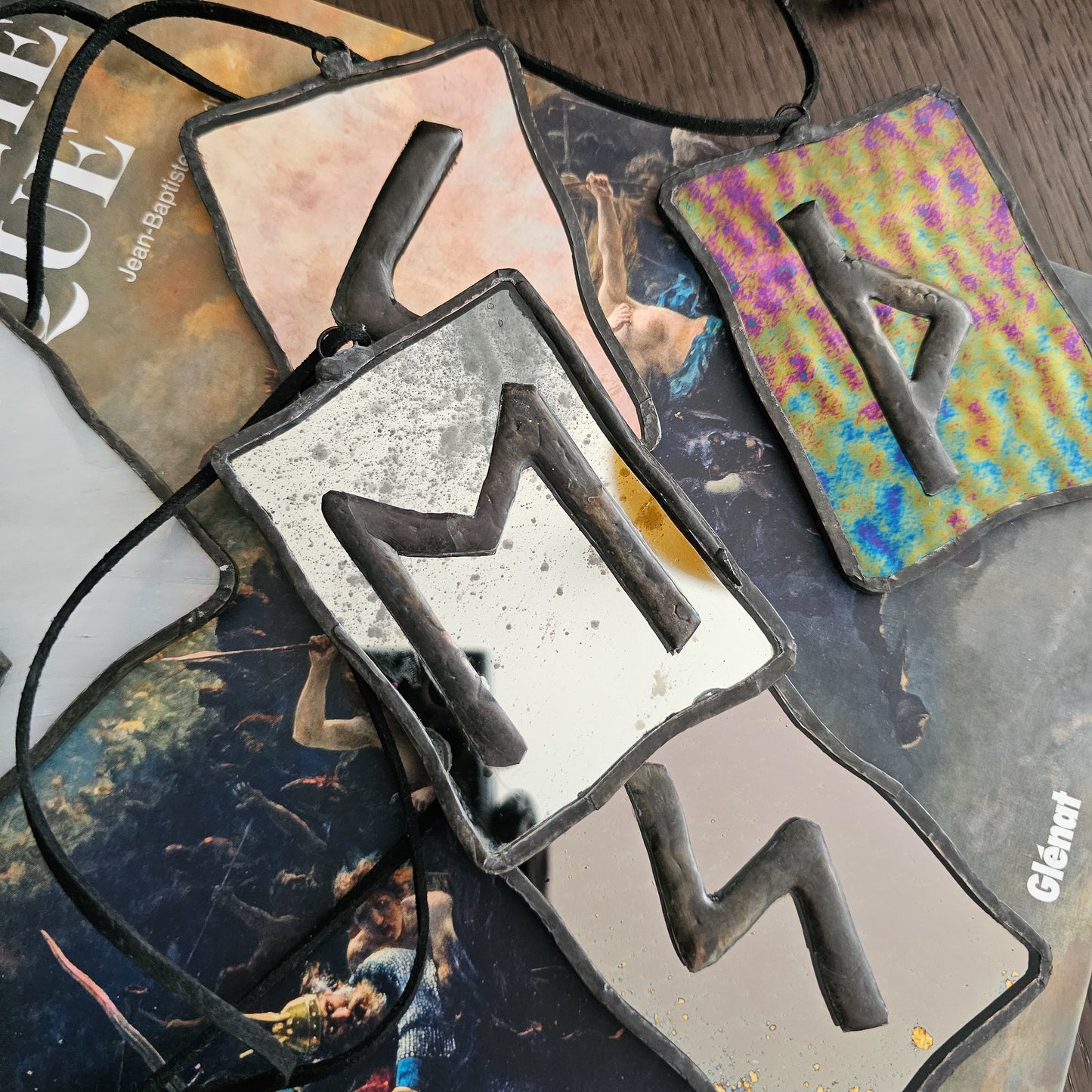 Rune Ehwaz, Le cheval - Vitrail Tiffany