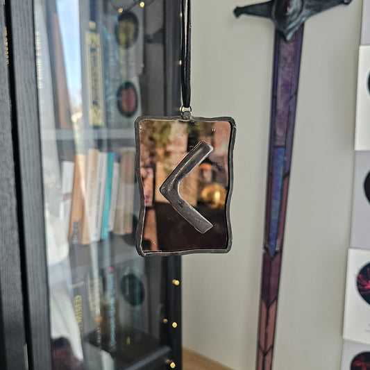 Rune Kenaz, La Flamme - Vitrail Tiffany