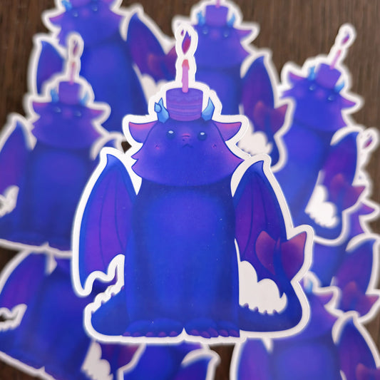 "Potit dragon d'anniversaire" - Sticker