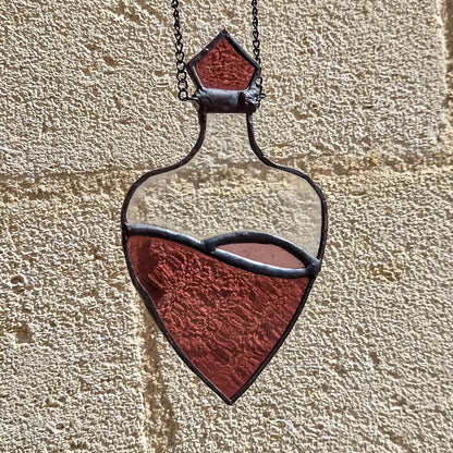 Potion coeur - Vitrail Tiffany, détail
