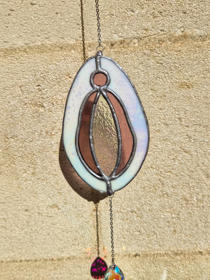 Vulva - Vitrail Tiffany, détail