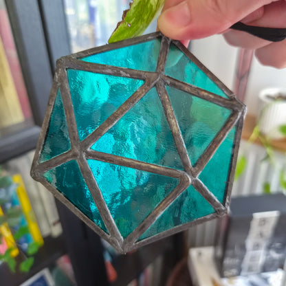 D20 Turquoise - Vitrail Tiffany