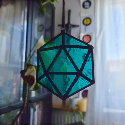 D20 Turquoise - Vitrail Tiffany