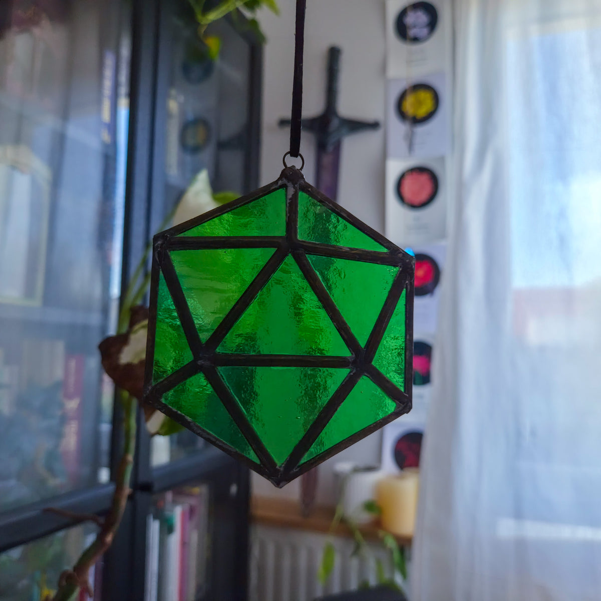 D20 Vert - Vitrail Tiffany