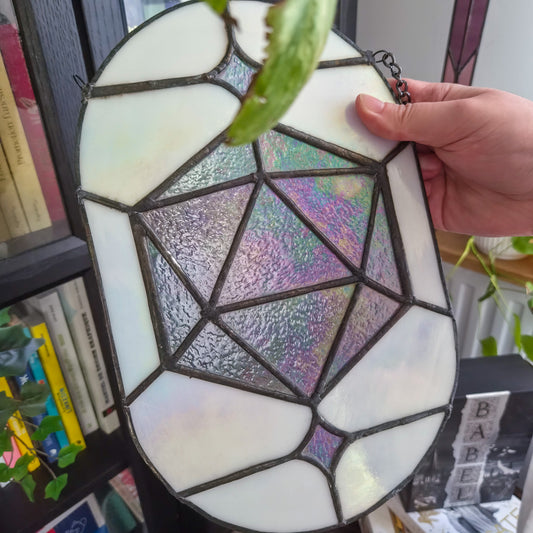 D20 Encadré Nacré - Vitrail Tiffany