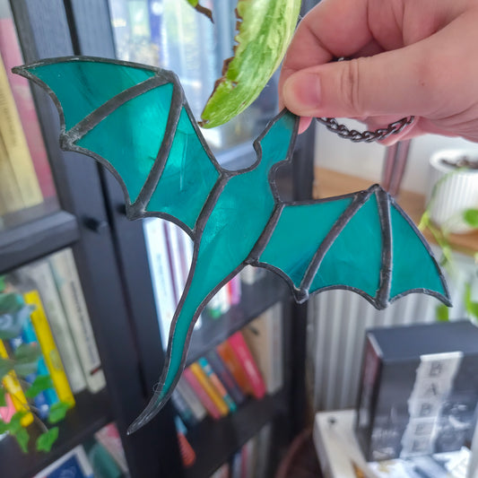 Dragon Turquoise Fumée - Vitrail Tiffany