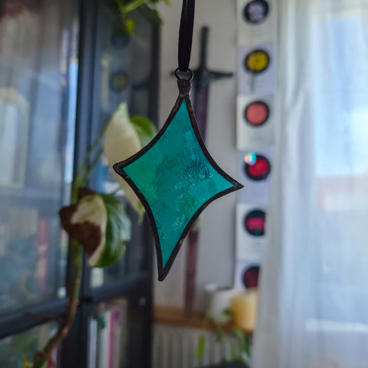 Étincelle Turquoise - Vitrail Tiffany