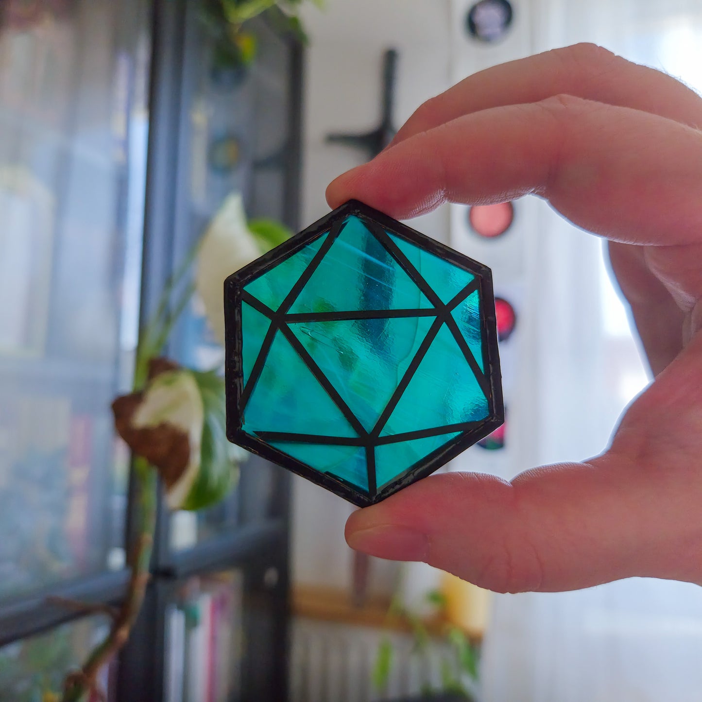 Token Turquoise Fumée - Vitrail Tiffany